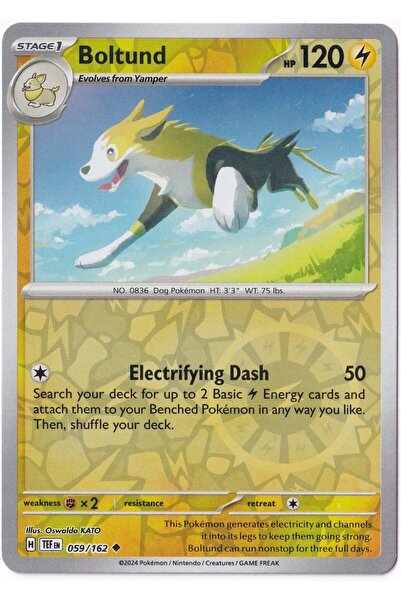 Pokemon Boltund [Reverse Holo] 059/162 - Temporal Forces - Card (Mint)