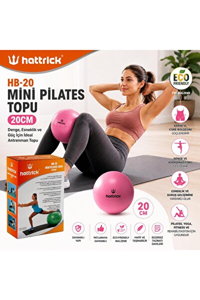 BuradaBuldun Mini lopta za pilates 20cm roza lopta za pilates jogu fitnes vež...