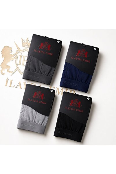ilayda emir 4-Piece Men's Boxer Briefs Cotton Lycra Flexible Waist Elastic Sm...