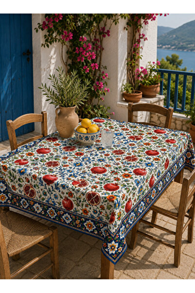 Elay Tekstil Nar Desenli Masa Örtüsü 110x150 cm Şantuk Dertsiz Kumaş