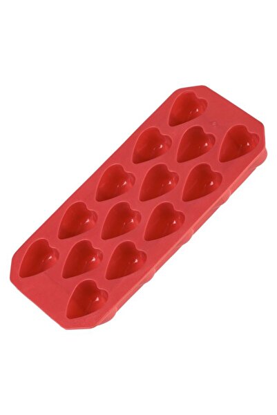 OEM Formă Pentru Cuburi De Gheață, Roșu, 14 cuburi, Plastic, 22x11x2,5cm