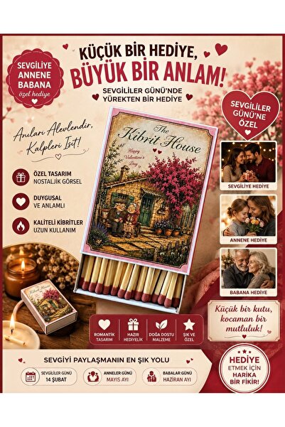 House Sevgililer Günü Özel Tasarım Kibrit Kutusu – Nostaljik Romantik Koleksi...