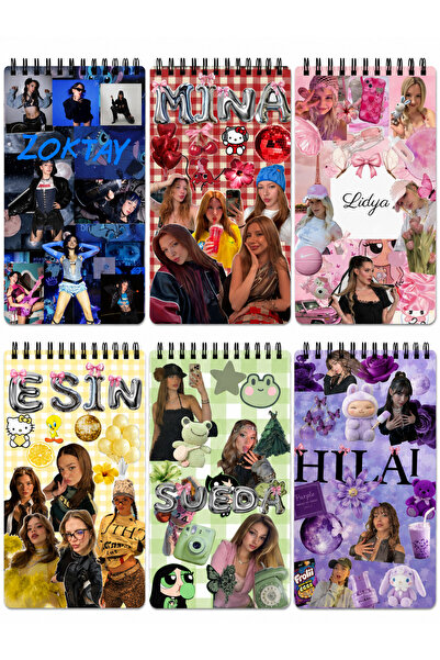 MANİFEST Printed A5 Spiral Notebook – School Notebook – Mina Lidya Sueda Esin...