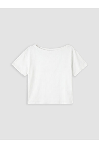 LC Waikiki Nevavm Kayak Neck Oversize Soft Touch Women's T-Shirt