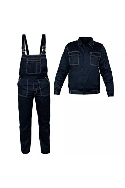 Evelise Pantaloni de lucru cu pieptar, salopetă, jachetă, albastru marin, mod...