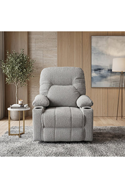 BACK COMFORT Balanced Recliner Lift Chair | Cup Holder – Boucle Fabric – 5-Year