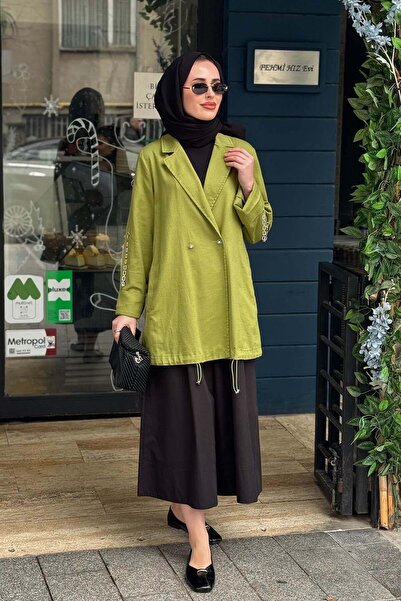 Kayra Ceket KY-B26-73022 Matcha Yeşili
