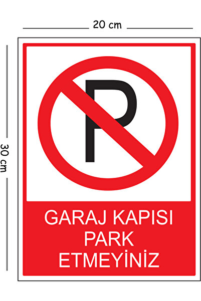 Mayeka Metal Garage Door Do Not Park 20X30 cm A4 Warning Work Safety Sign