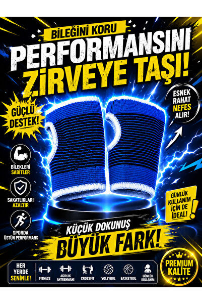 Şahin Premium Elastik Spor El Bilek Destekliği – Çift (2 Adet) – Nefes Alan B...