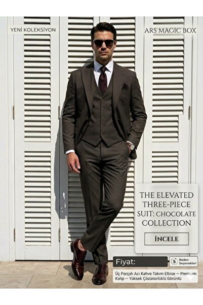 Ars Magic Box Men's 7-Color Micro-Textured 3-Piece Suit - Timeless Elegance &...