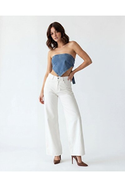 CKM MODA Karen Jeans Crop Blue