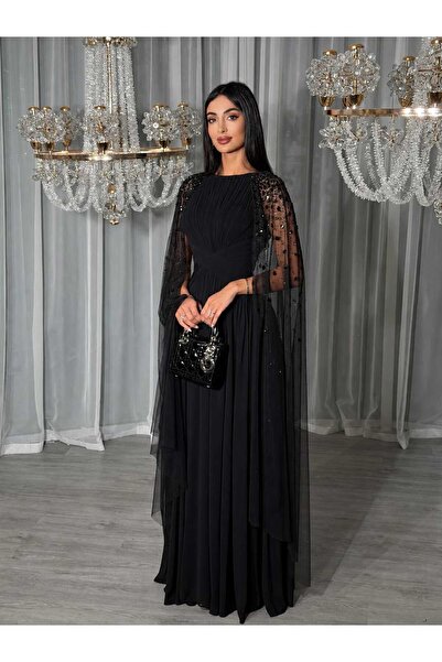 SKY dresses فستان الاسود الملكي من