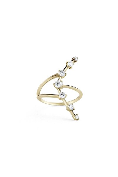 Sense of Atelier Jade Gold Plated Stone Ring-Gold