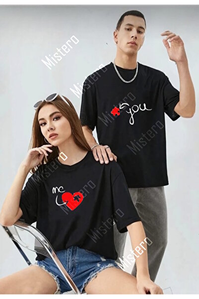 JENOLAN تي شيرت سالاس كبير الحجم مطبوع عليه عبارة "Sevgili Kombini Boyfriend"