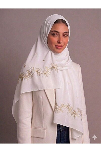 Veil Designer طرحه بوال بتطريز ذهبي علي كامل الطرحه 190*60 لا توجد أيّ تعليقا...