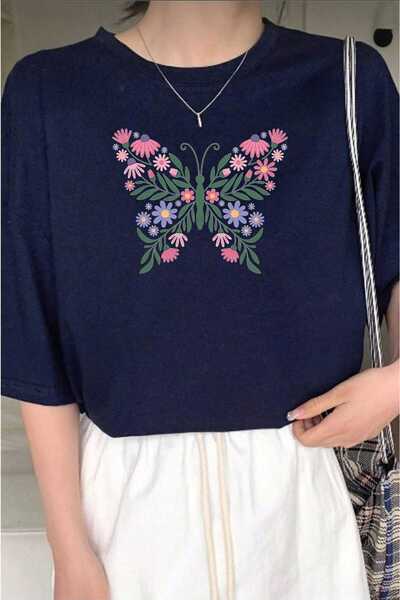 tkn your style Women's Butterfly Print Design Tshirt