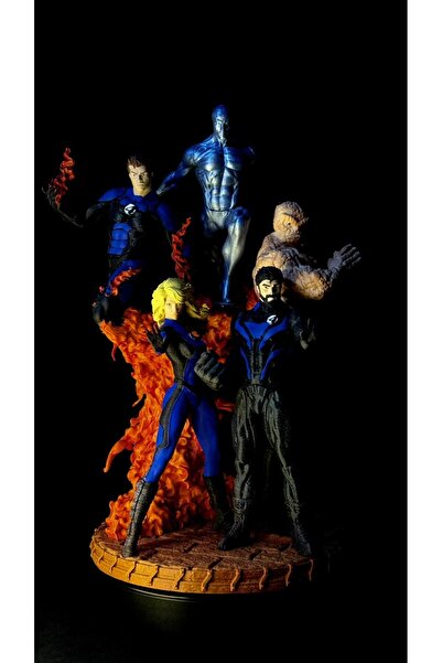 AREZ 3D FİGÜR Marvel Fantastic Four Dekoratif Koleksiyon Figürü 35 Cm