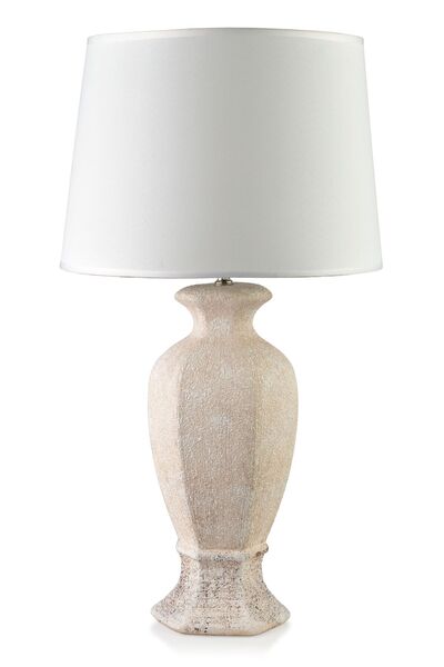 MONDEX Lampă de masă ceramică LETI 16x33x59 cm Gri 1 buc.