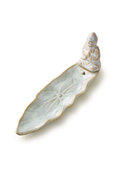 MONDEX Suport de tămâie ceramic Buddha 21x6x8 cm Verde 1 bucată