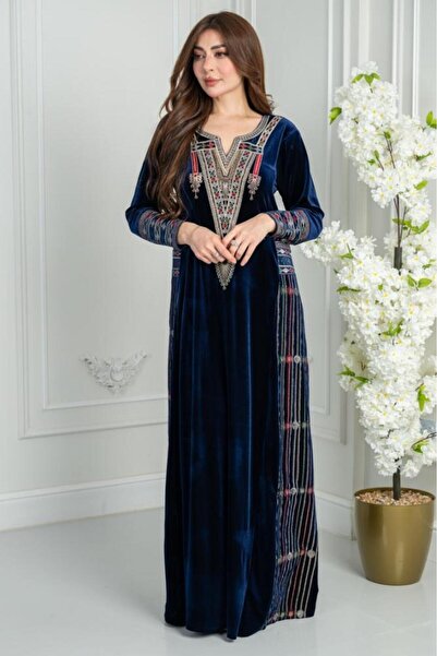 riva fashion جلابيه مخمل تراثي اسيل