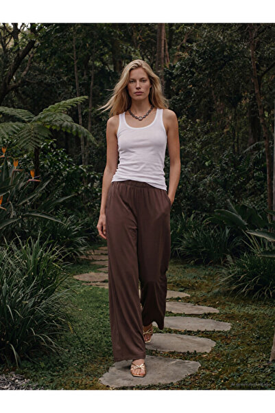 LC Waikiki Shining Store's Glittering Choices Modal Blended Women's Pants wit...