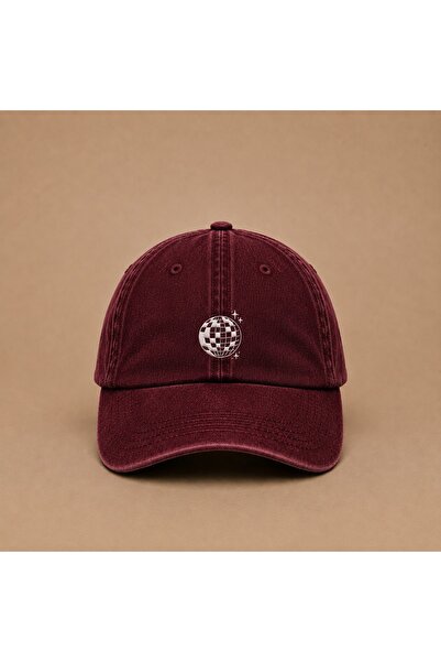 WeavedCo Embroidered Vintage Washed Cap Hat with Disco Ball Figure