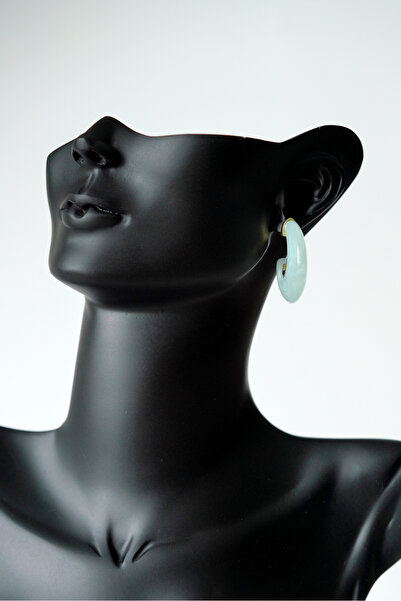 JEWELRY Sedefli Yarım Halka Yaz Küpesi