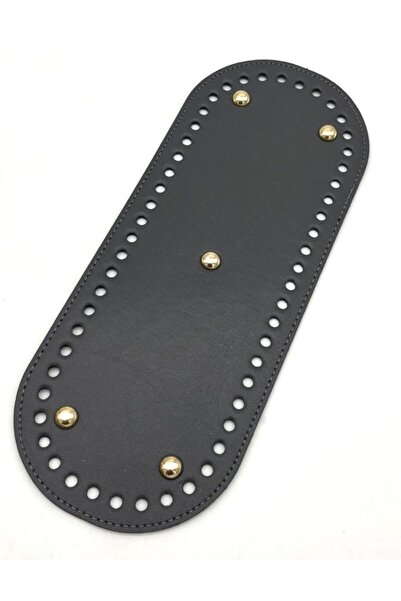 angel çanta aksesuar Artificial Leather 30X12 cm Oval Bag Base Dark Gray Colo...