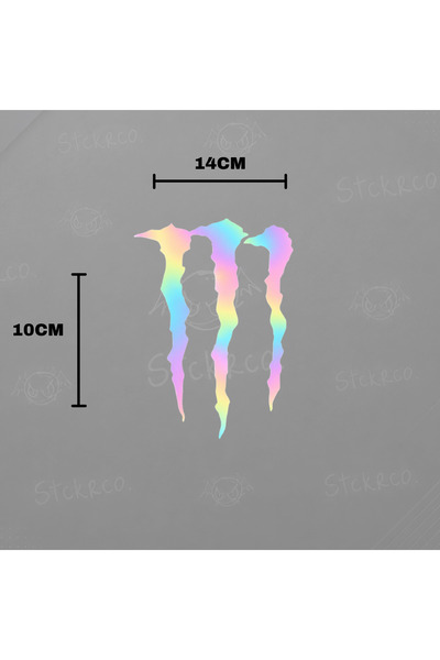 STCKRCO Motor-Araba-Kask İçin Monster Enerji Monster Pençe Sticker Etiket 2 adet