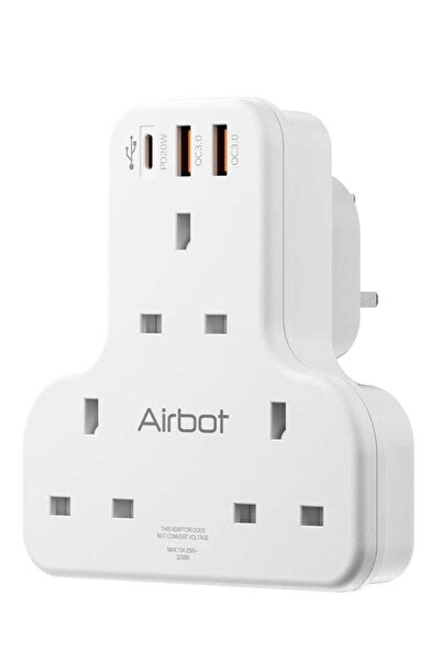 Airbot Air 3C-PD Multi Extension Socket 3250W 3 Way Socket Power Adaptor Mult...