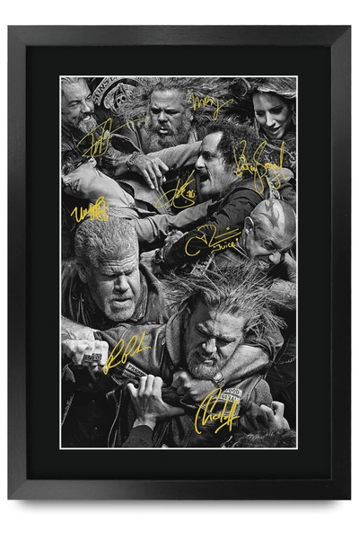 HWC Trading ملصق مسلسل Sons Of Anarchy التلفزيوني A3 FR، هدية موقعة من الممثل...
