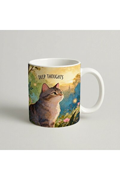 Petgifts Cana Cadou Personalizat Amuzanta Cu Mesaj Deep Thoughts - Ceramica 3...