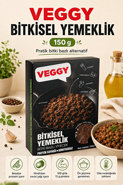 Veggy Bitkisel Yemeklik Kıyma %100 Vegan 150 gr