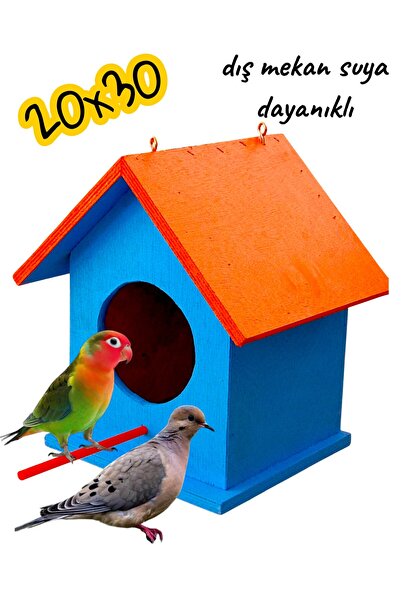 ncy Wooden Dove Pigeon Lovebird Bird Nest Outdoor Waterproof 20X30 cm