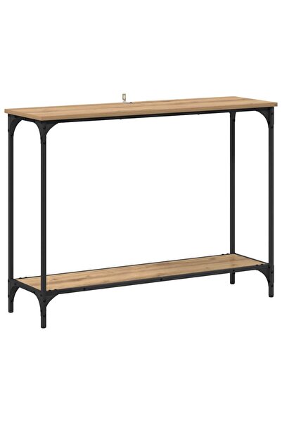 vidaxl Masă de consolă cu raft stejar artizanal 101 x 30.5 x 75 cm