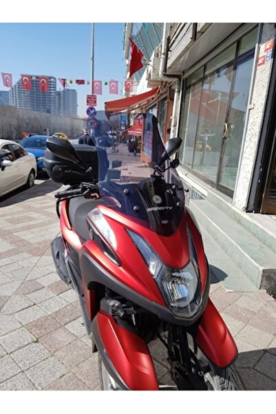 ZEUS MOTOR 2014-2024 Yamaha Tricity 155 Uyumlu Uzun Ön Cam Koyu Füme