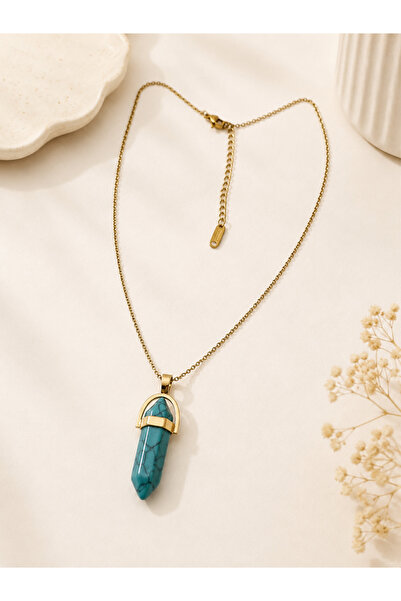 Archhazel Jewelery Turuzme Stone Steel Necklace