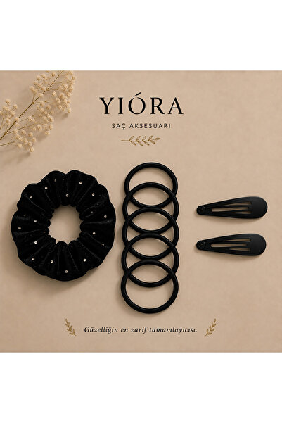 yiora Set de 8 catarame din cauciuc pentru femei (2 catarame laterale + 5 cat...