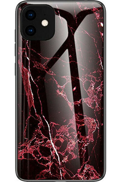OEM Μαρμάρινο Πλαστικό Κόκκινο Πίσω Κάλυμμα (iPhone 11 Pro Max)