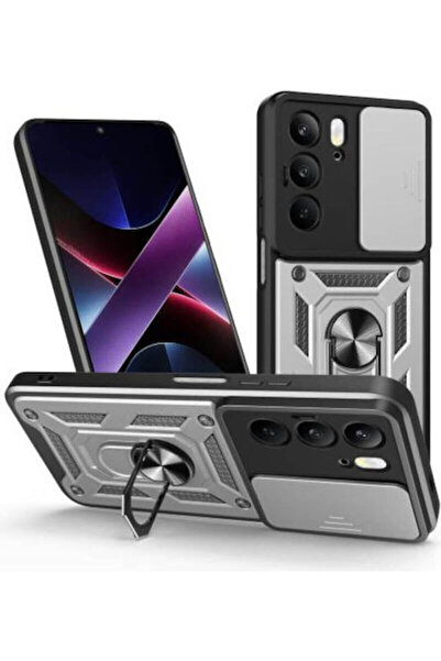 Other Κάλυμμα Πίσω Θήκης Bodycell Slide Cover Μεταλλικό Ασημί (Realme C75, Re...