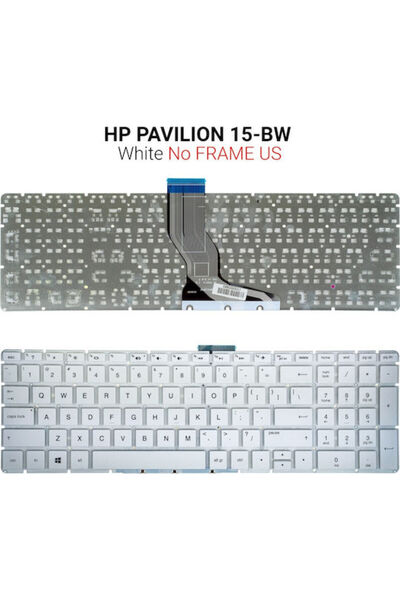 HP Πληκτρολόγιο φορητού υπολογιστή για Pavilion 15-BW, χωρίς πλαίσιο, με αγγλ...