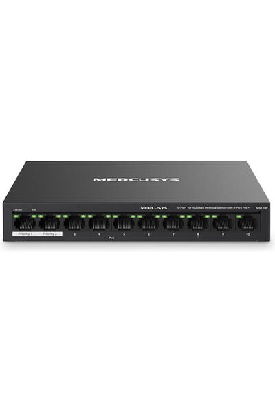 Mercusys MS110P Μη διαχειριζόμενος διακόπτης L2 PoE+ με 10 θύρες Ethernet