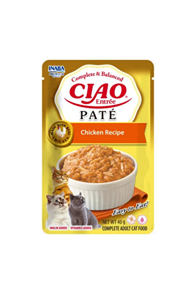 Inaba Ciao Entree Pate de Pui Hrană Umedă pentru Pisici 40 g