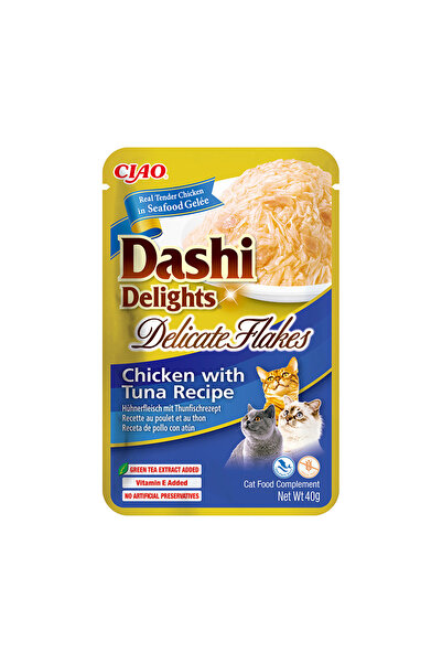 Inaba Ciao Dashi Delights Fulgi Delicați Pui și Ton 70 g