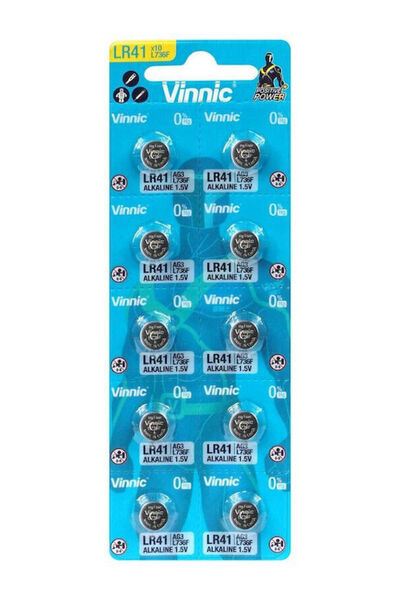 Vinnic Αλκαλικές Μπαταρίες Ρολογιού LR41 1.5V 10 τεμάχια