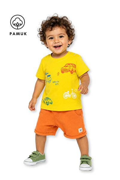 difa kids Colorful Car Printed Casual Short Sleeve Summer Baby Boy T-Shirt