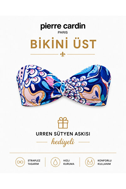 Pierre Cardin Straplez Bikini Üstü — Hızlı Kuruma Etkili, Push-Up Dolgulu, To...