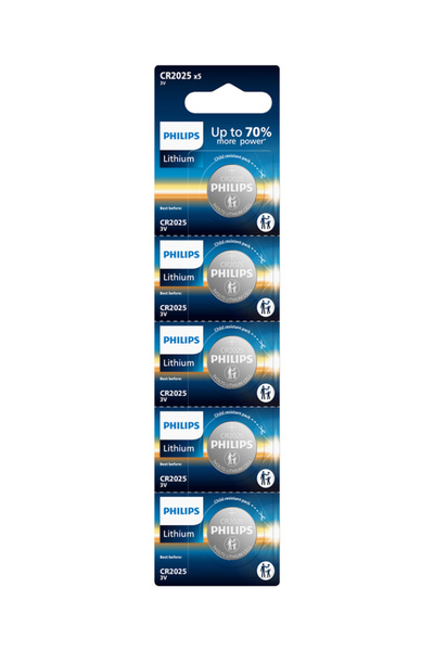 Philips CR2025 3V Lityum Düğme Pil,saat ve Kumanda Pili - DL2025 Muadili - CR...