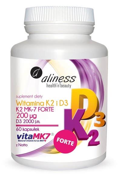 Aliness Vitamina K2 + D3 Forte Mk-7 60 Capsule