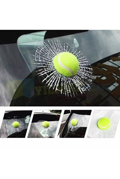 AKSOY Cam Kırık Tenis Topu Arka Cam Oto Sticker 3D Yapıştırma 1 Adet
